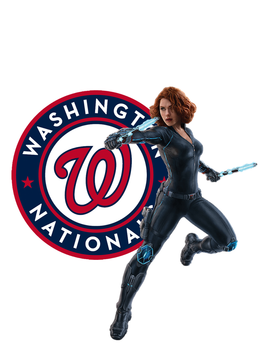 Washington Nationals Black Widow Logo vinyl decal